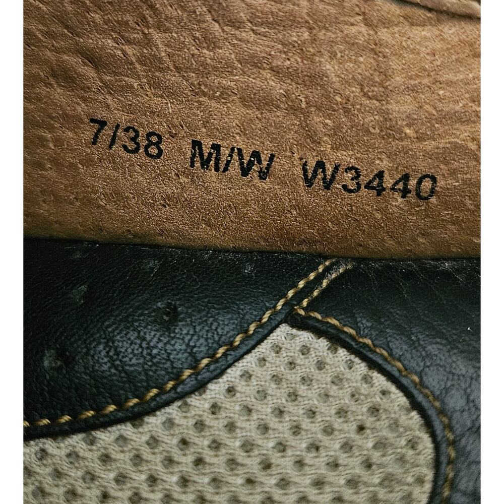 Born Handcrafted Black Leather Lace Up Oxford Shoes sz 7 - Picture 12 of 13